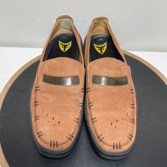 Michael Toschi Mach Loafer Men‎ 11.5 Carbon Fiber Leather Driving Shoe Nubuck - Picture 4 of 14